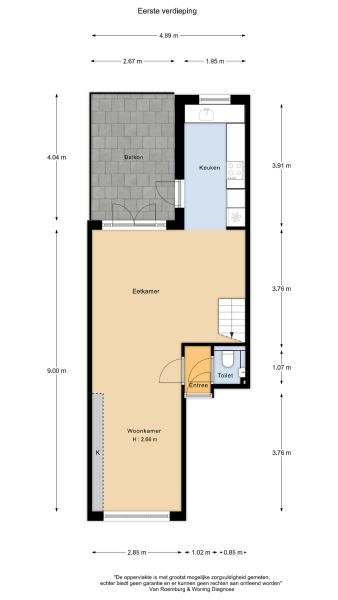 Floor Plan 1 - Tolstraat 44 1